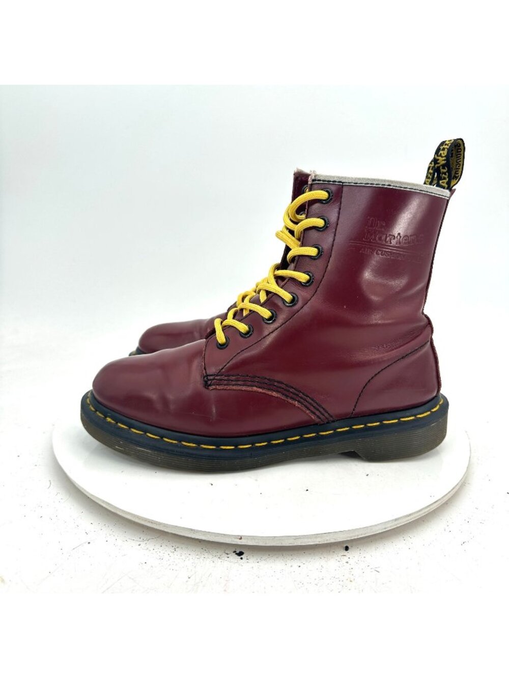 Dr. Martens Women Size 8 Cherry Red Leather 8 Hole Lace Up Ankle Combat Boot